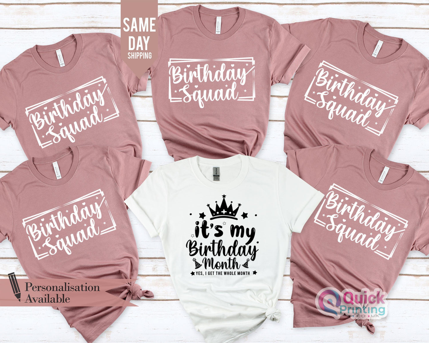 Personalized Birthday Squad Shirt: Custom Party Tee, Birthday Queen
