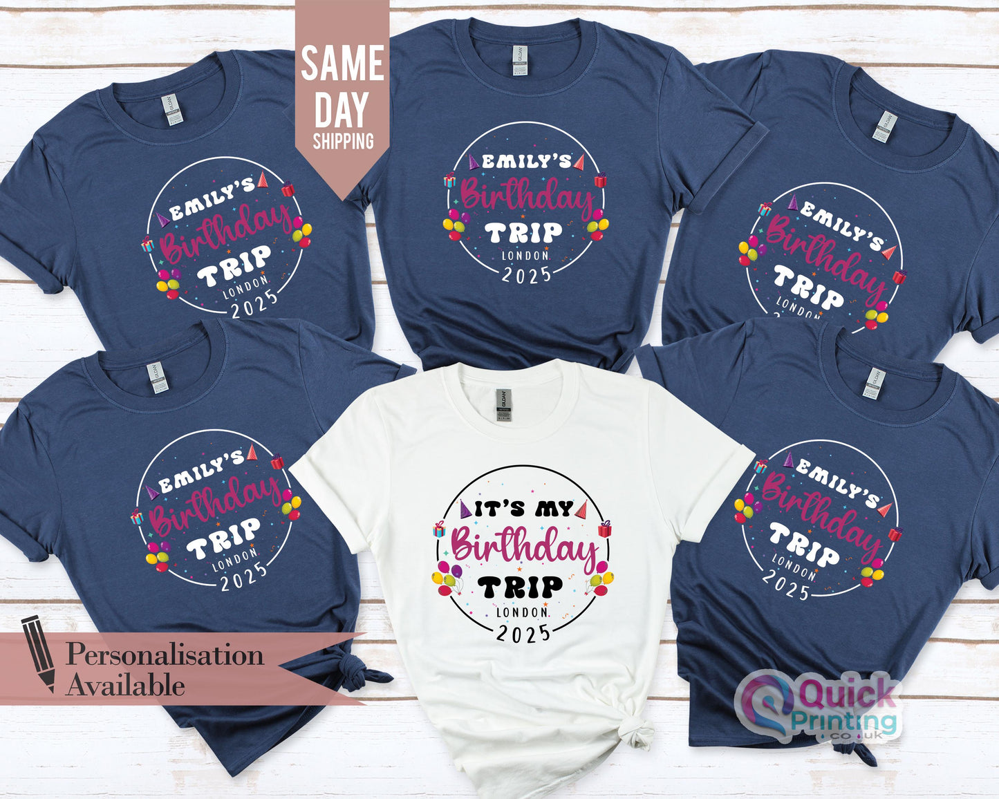 Personalized Birthday Trip Shirt: Birthday Squad Crew Tee