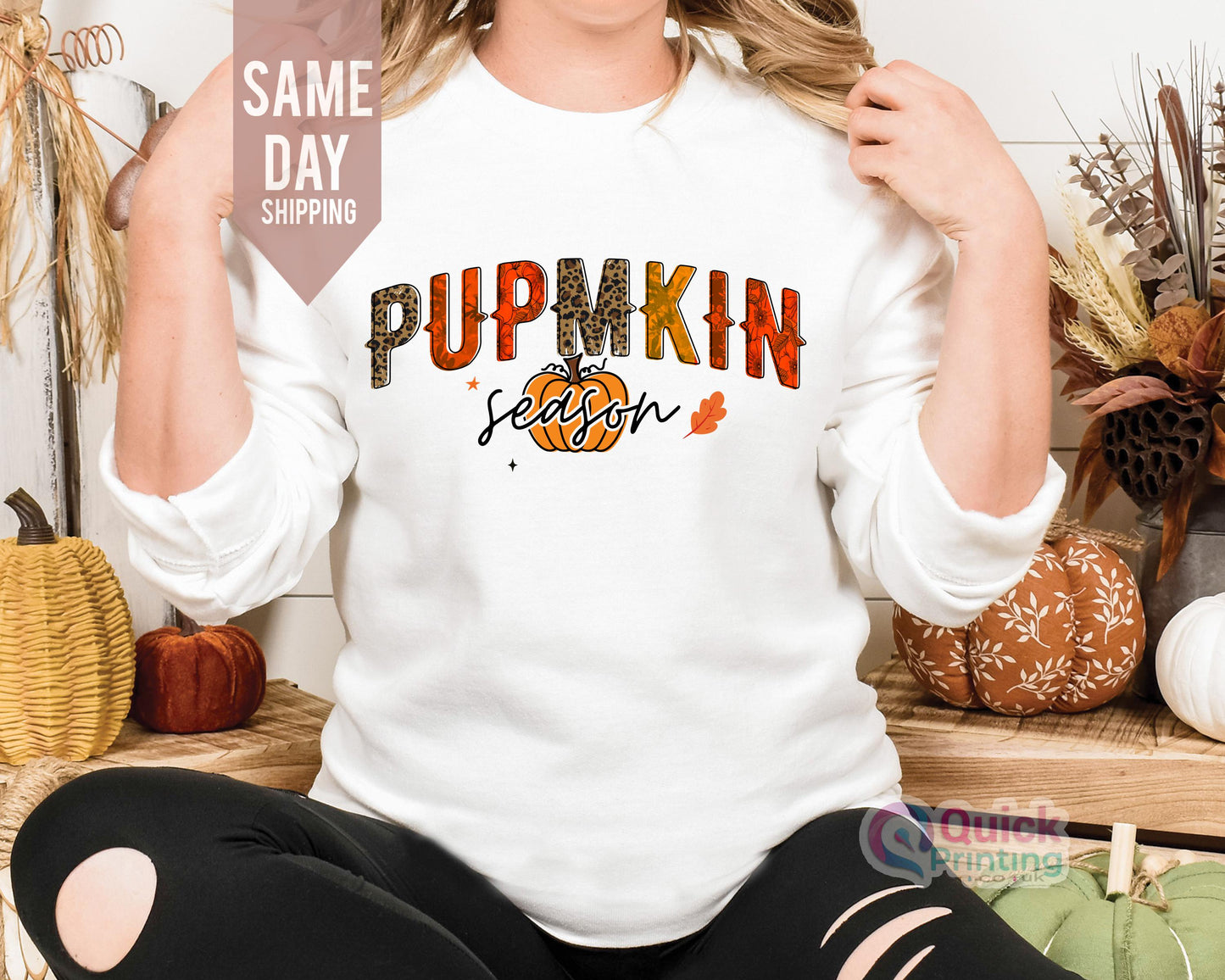 Cute Spooky Season Sweatshirt, Pumpkin Season T-Shirt, Women's Halloween Sweatshirt, Cute Fall Sweater, Gift For Halloween, Spooky Season T