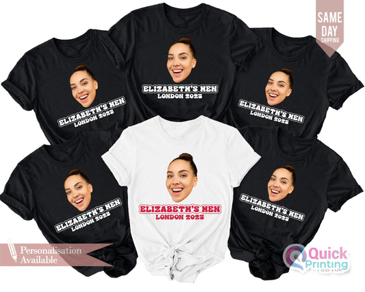 Personalised Stag Do Photo T-Shirt: Custom Bachelor Party Tops, Bachelor Night Shirt 2025