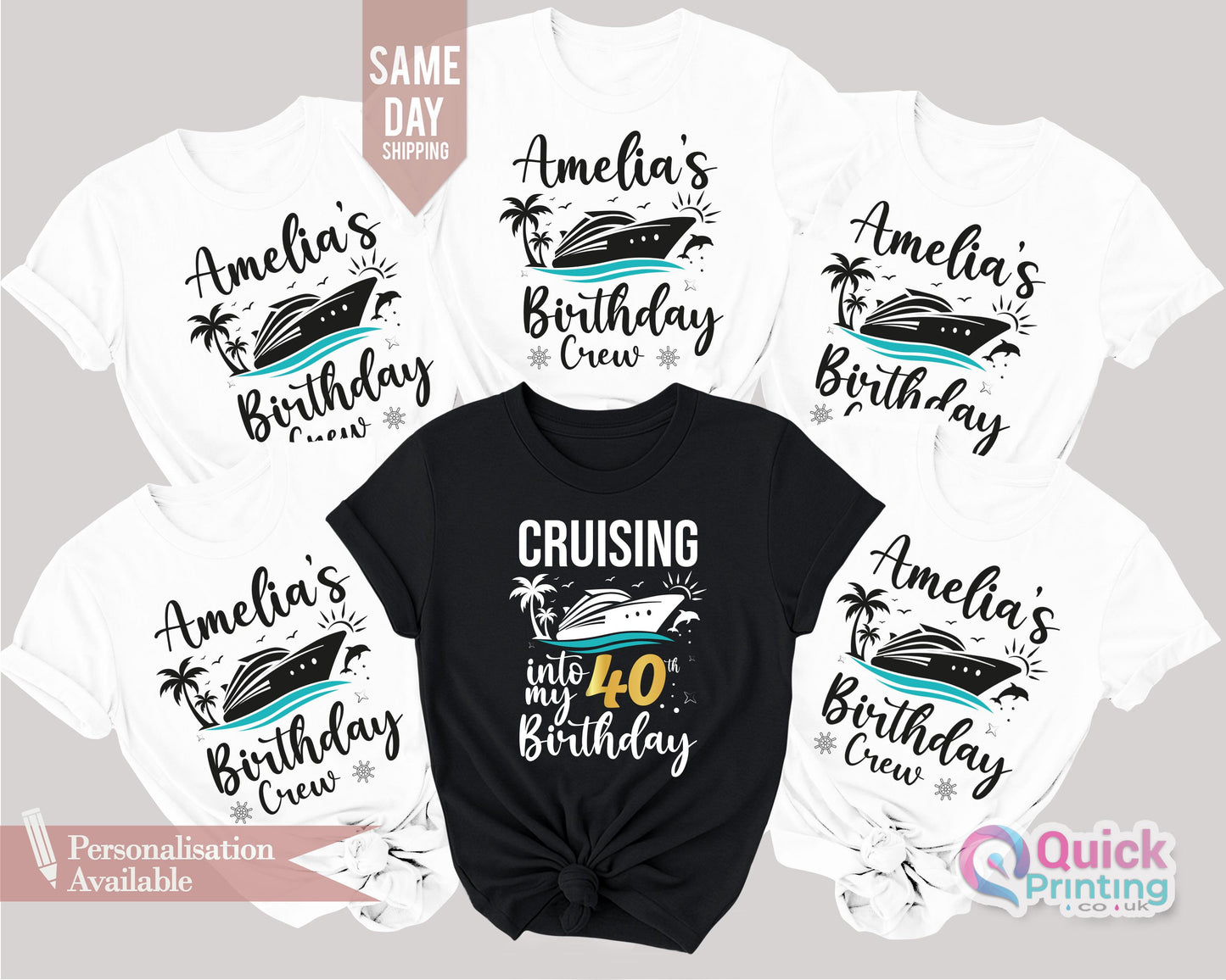 Cruising Into 40th Birthday Shirt: Family Vacation Cruise Tee