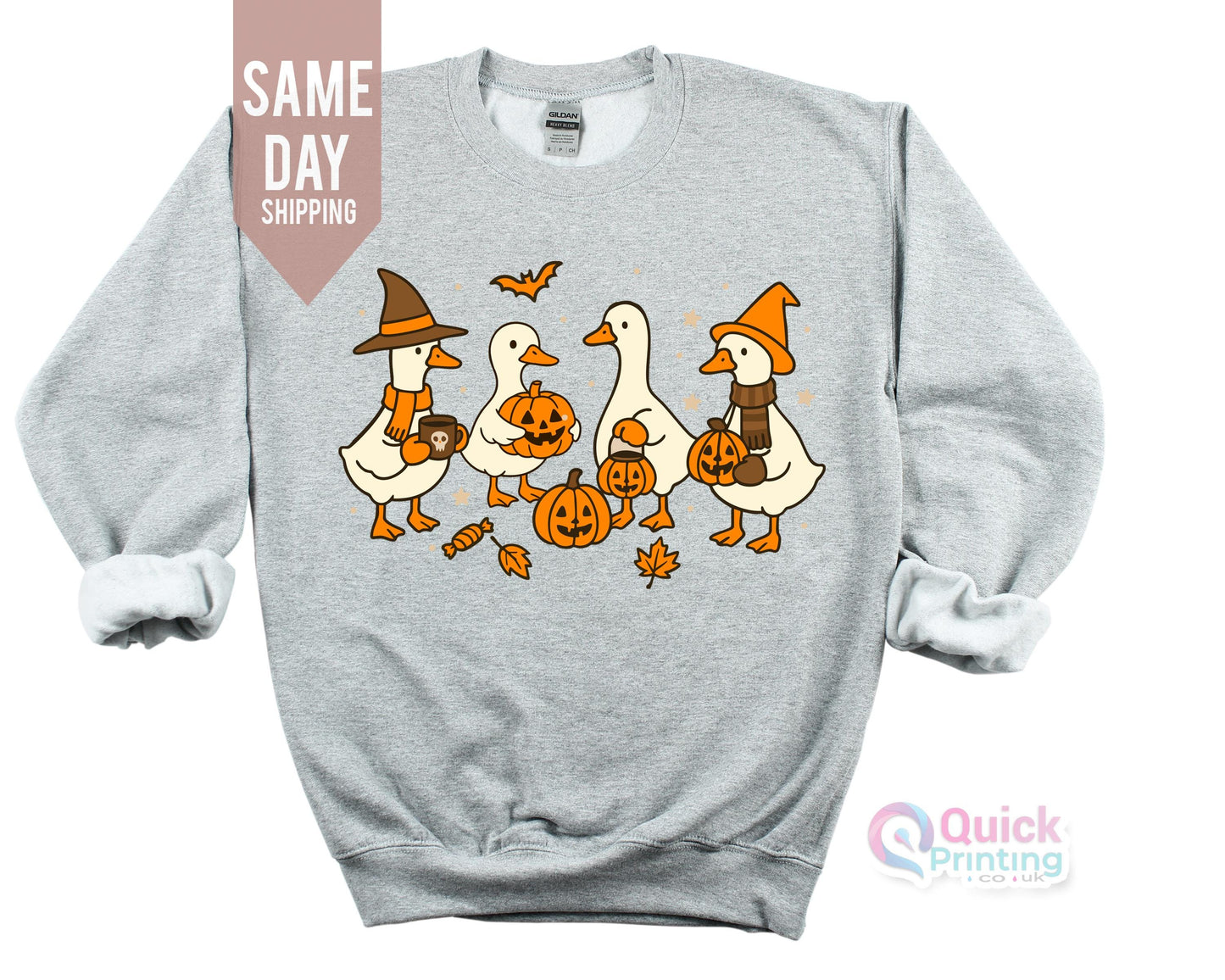 Goose Sweatshirt, Halloween Shirt, Cute Halloween Duck Shirt, Halloween Ghost Sweatshirt, Fall Shirt, Spooky Shirt, Pumpkin Costume Shirt
