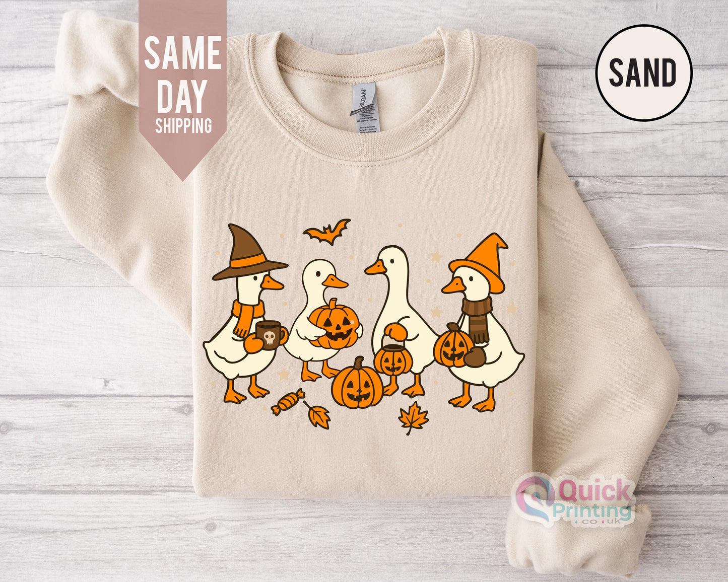 Goose Sweatshirt, Halloween Shirt, Cute Halloween Duck Shirt, Halloween Ghost Sweatshirt, Fall Shirt, Spooky Shirt, Pumpkin Costume Shirt