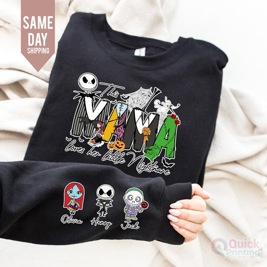 Mama Halloween Hoodie: Spooky Nightmare Design - Cotton Blend Sweatshirt