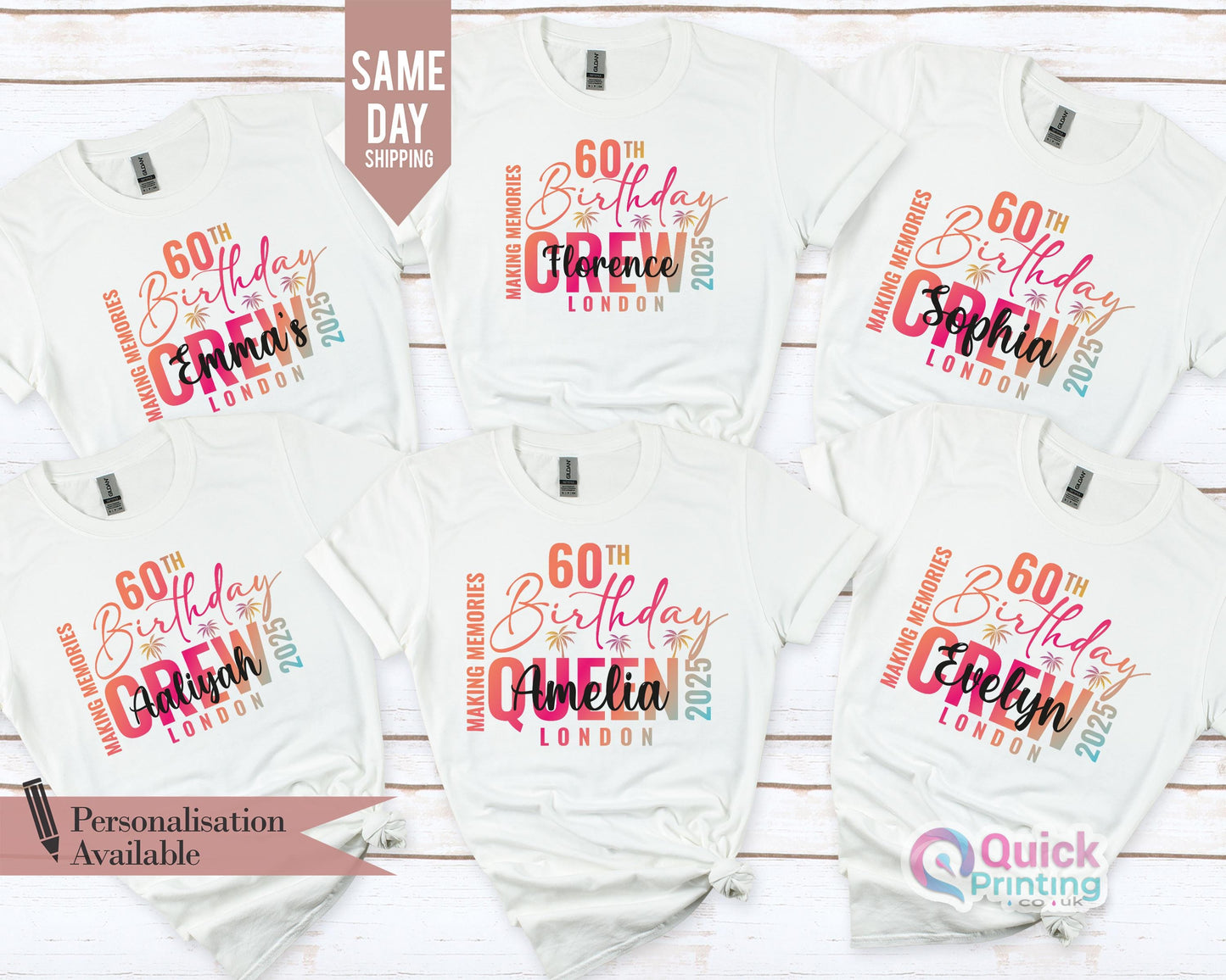 Custom Birthday Queen Shirt: Est Year, Gildan Cotton Tee