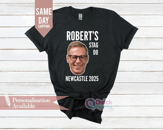 Personalized Stag Do T-Shirt: Game Over Bachelor Party, Photo Shirt