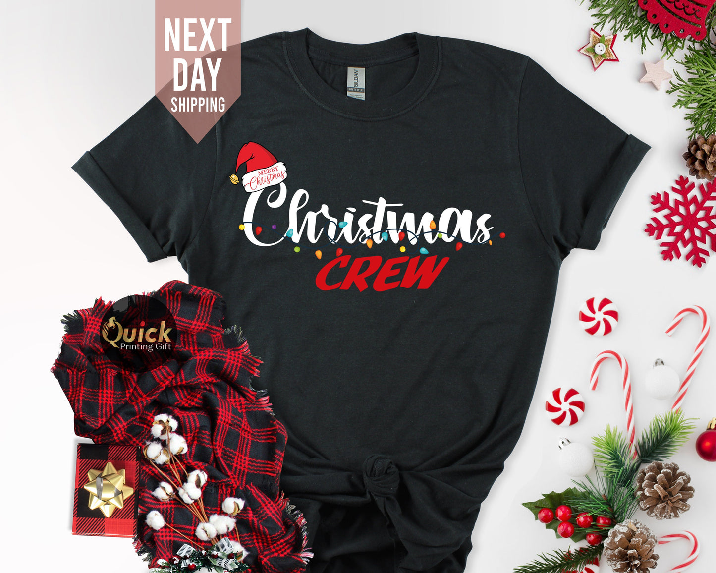 Matching Family Christmas T-Shirts: Crew Squad Outfit