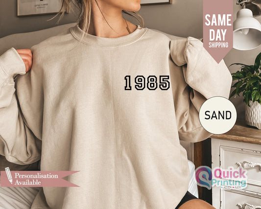 1985 Birthday Sweatshirt: 40th Birthday Gift, Vintage 1985 jumper