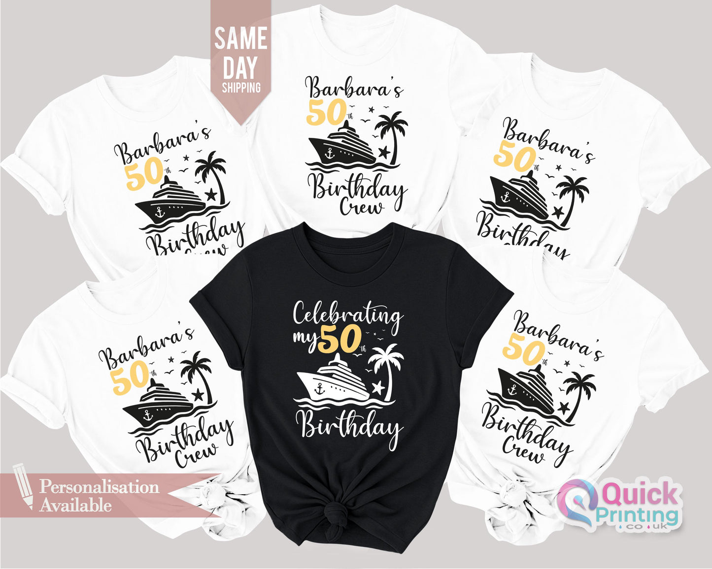 Custom 30th Birthday Cruise Shirt: Matching Group Tee