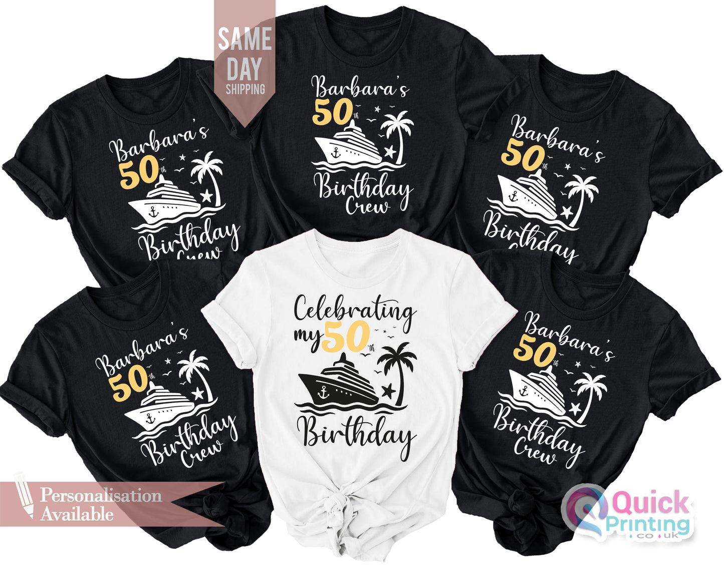 Custom 30th Birthday Cruise Shirt: Matching Group Tee