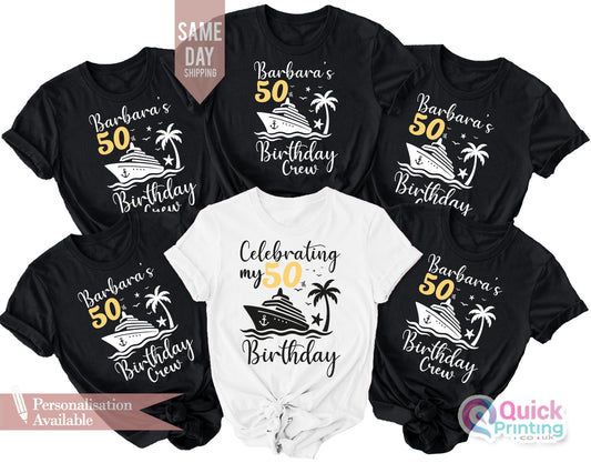 Custom 30th Birthday Cruise Shirt: Matching Group Tee