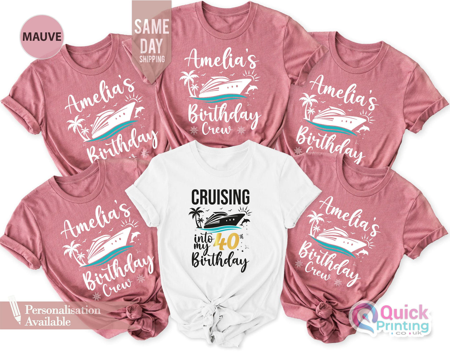 Cruising Into 40th Birthday Shirt: Family Vacation Cruise Tee