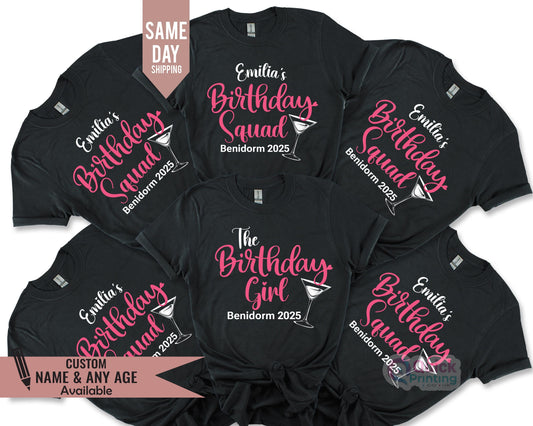 Birthday Squad T-shirts: The Birthday Girl T-shirt, Birthday Party Group Shirts, Birthday Girl Party T-Shirt, Cute Birthday Group Shirts T