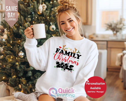 Family Matching Christmas Sweatshirt, Personalized Family Name Christmas Couple Shirt, Matching Family Christmas Tree Sweaters 2026