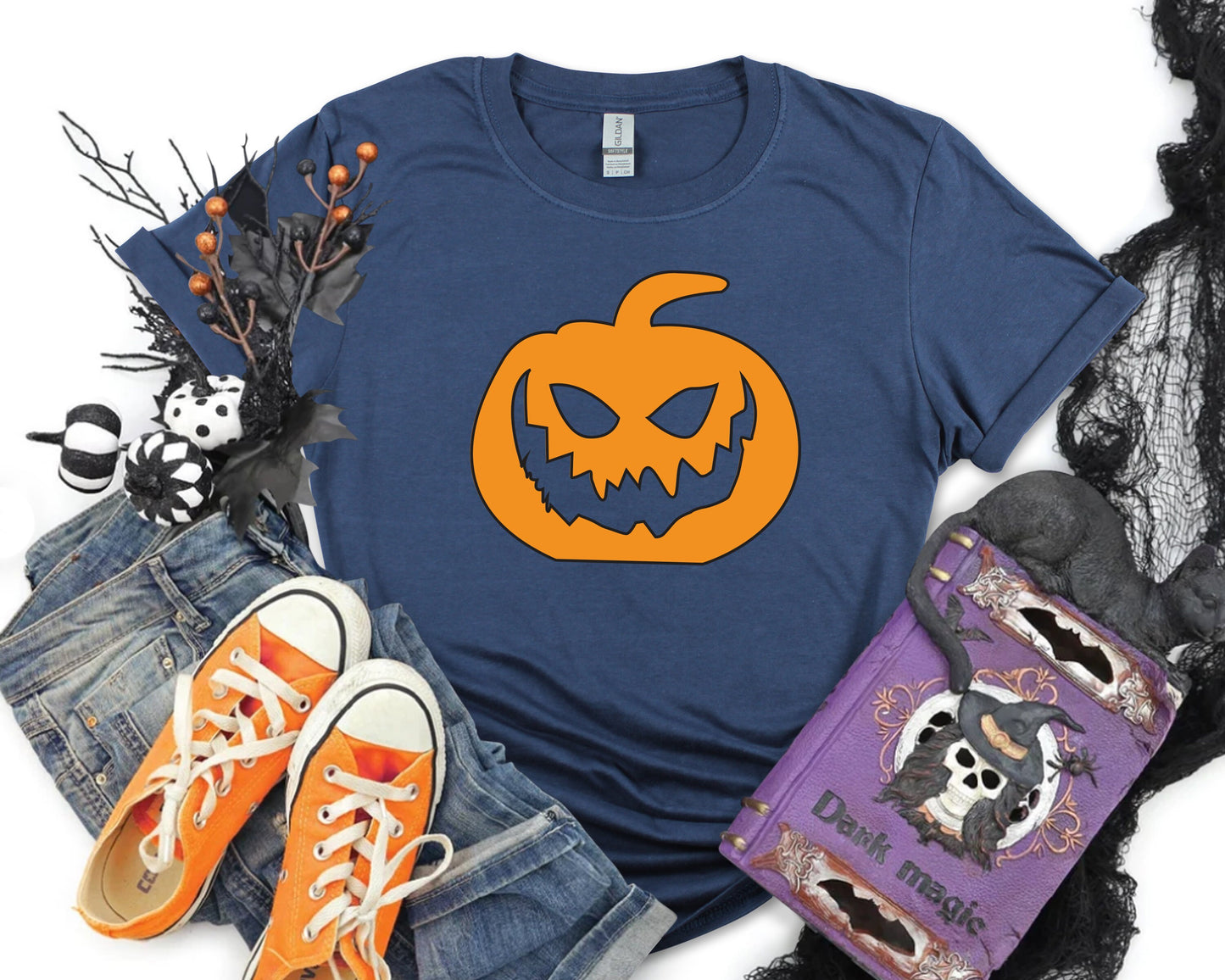 Halloween Pumpkin Face shirts, Funny Halloween Tshirt Tops 2023, Halloween Party Costume T-Shirt, Spooky Gothic Tshirt, Halloween Gifts