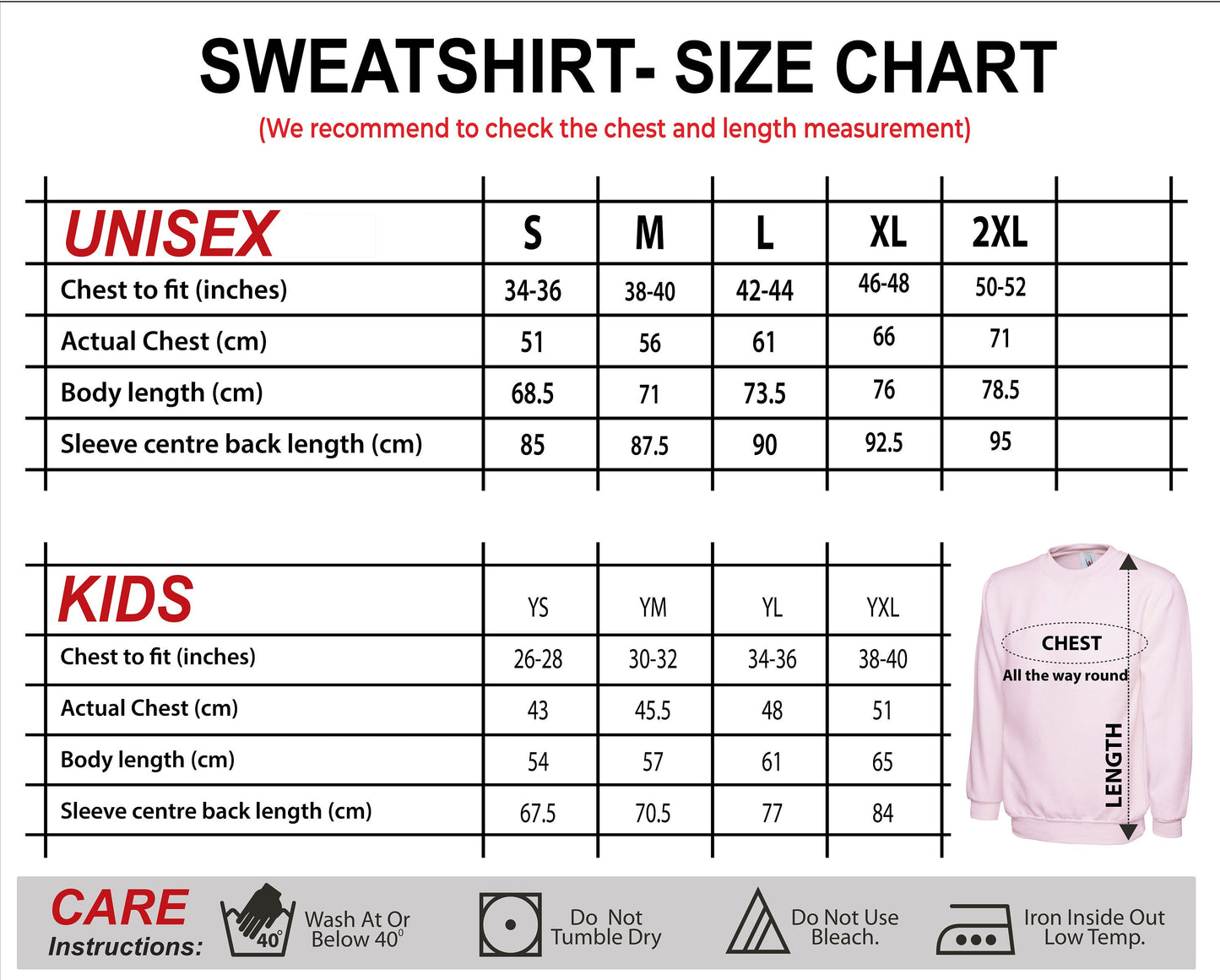 50th Birthday Queen Sweatshirt Sizes