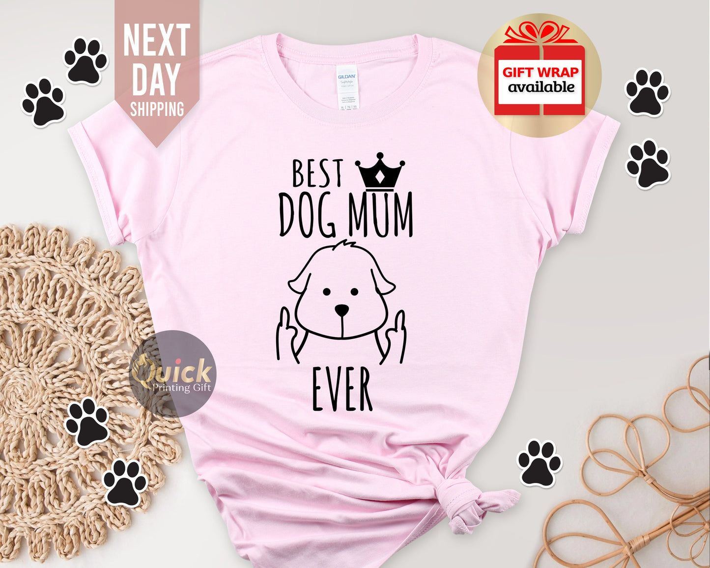 Dog Mum Shirt, Funny Dog Lover Tshirt Women Men, Dog lover Gift, Funny Birthday Gift for Mum