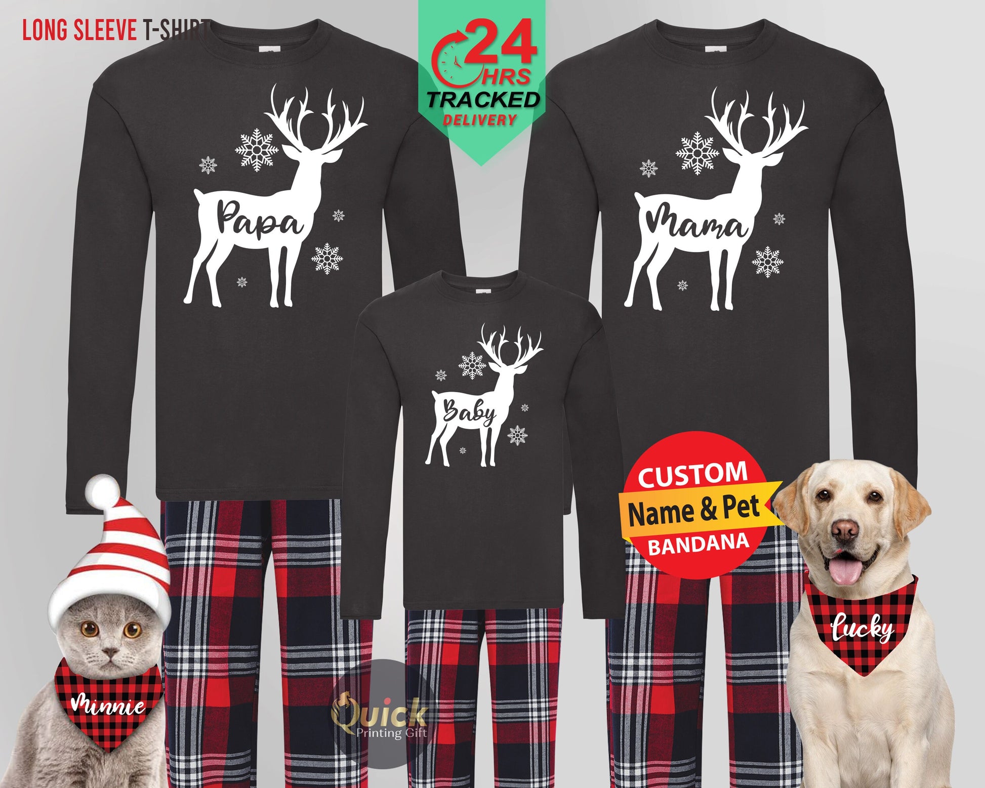 Personalised Family Christmas Tshirt