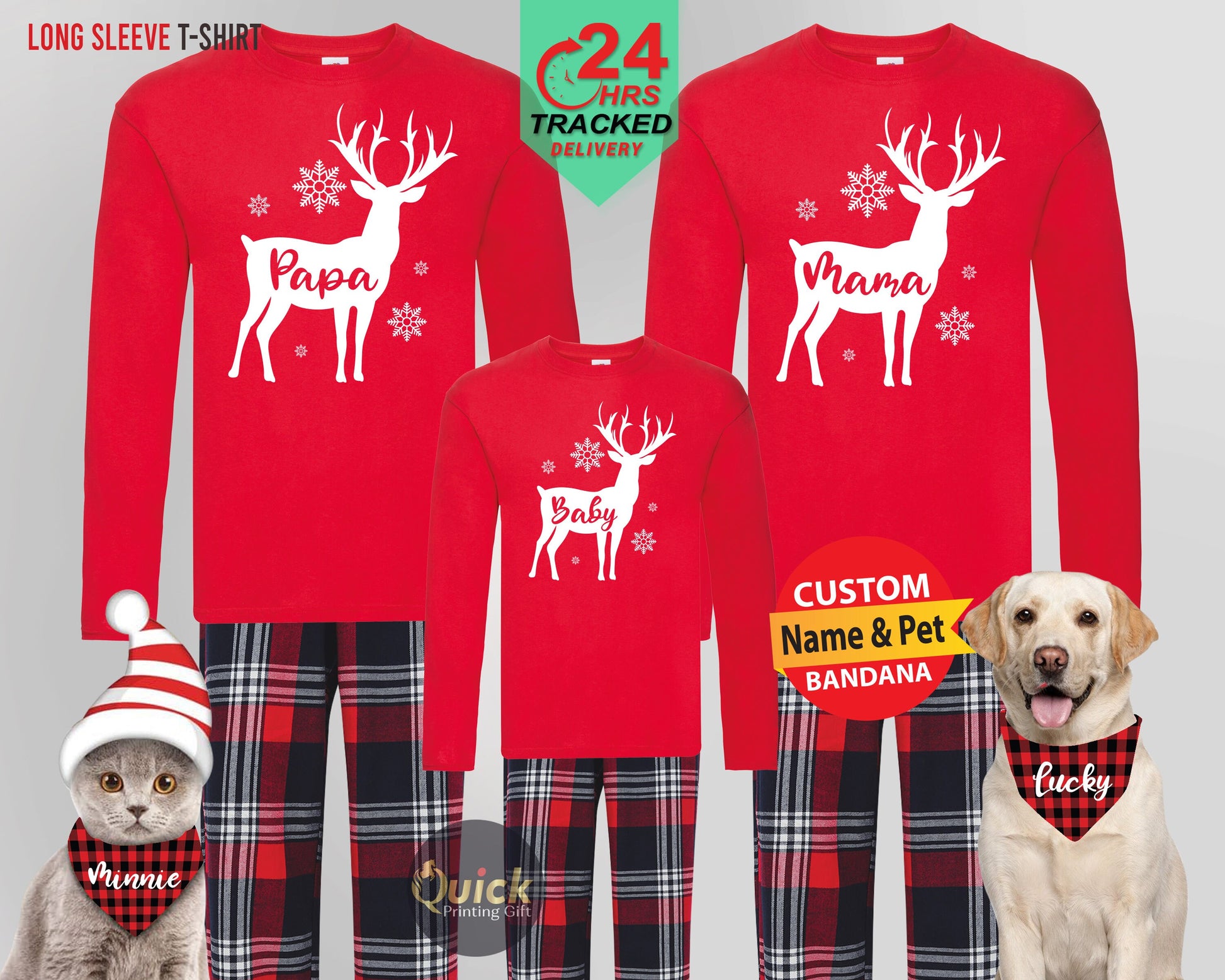 Personalised Family Christmas Tshirt