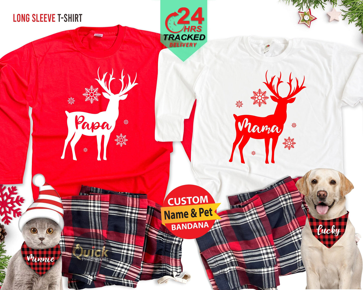 Personalised Family Christmas Tshirt