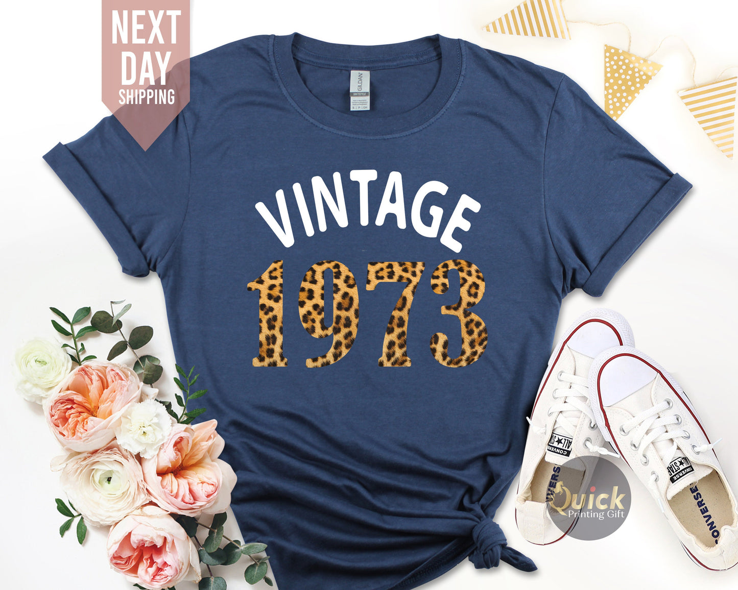 50th Birthday Shirts for Women, 1973 Birthday TShirt Leopard, 30th Birthday Gifts, Vintage Birthday gift shirt, Birthday Gift for Mum 2023