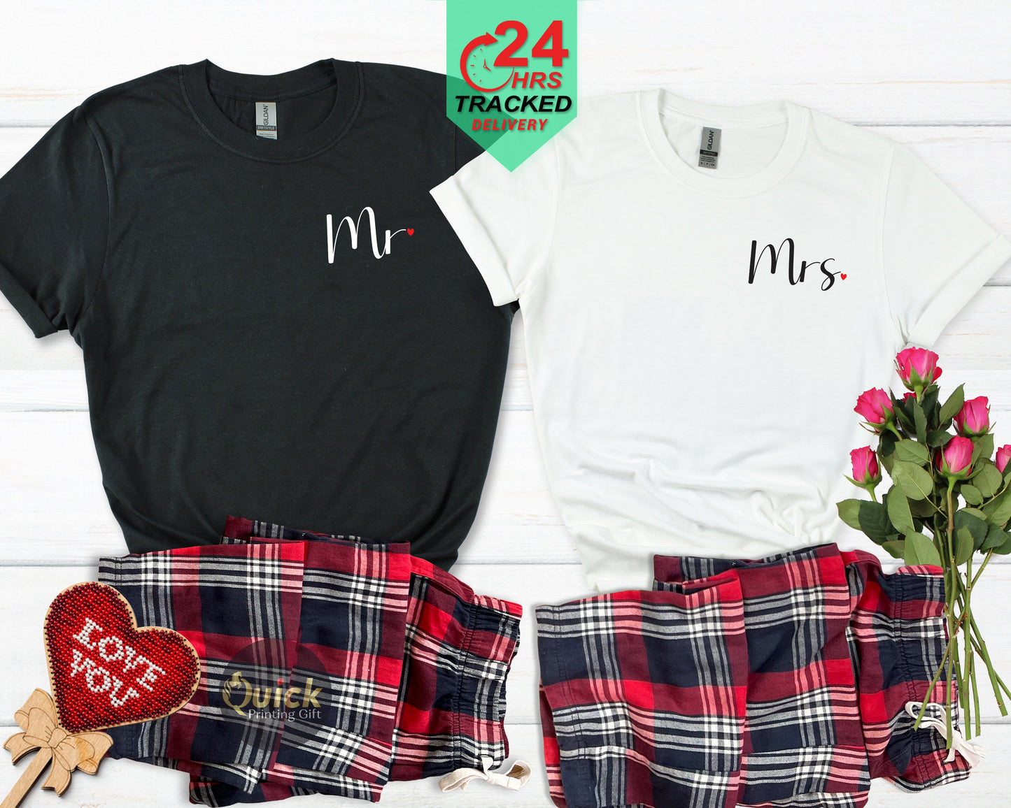 MR and MRS Shirt, Wifey and Hubby Shirt, Just Married Shirt, Honeymoon Shirt Wedding Shirt Wife And Hubs couples matching pajamas valentines