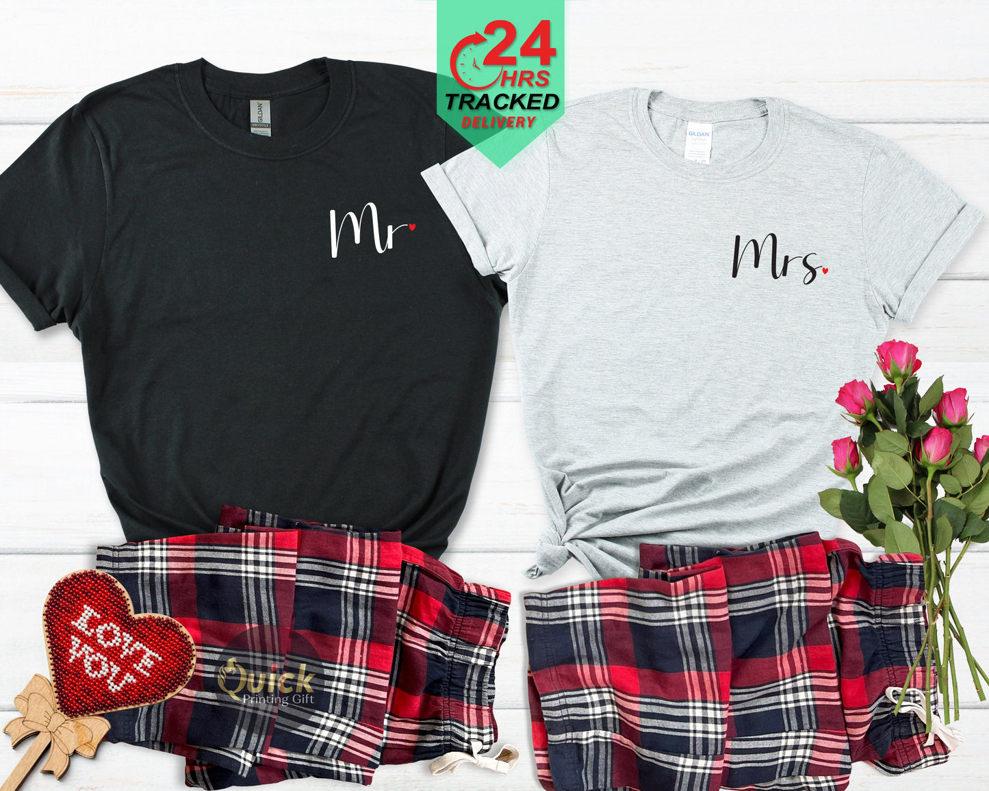 MR and MRS Shirt, Wifey and Hubby Shirt, Just Married Shirt, Honeymoon Shirt Wedding Shirt Wife And Hubs couples matching pajamas valentines