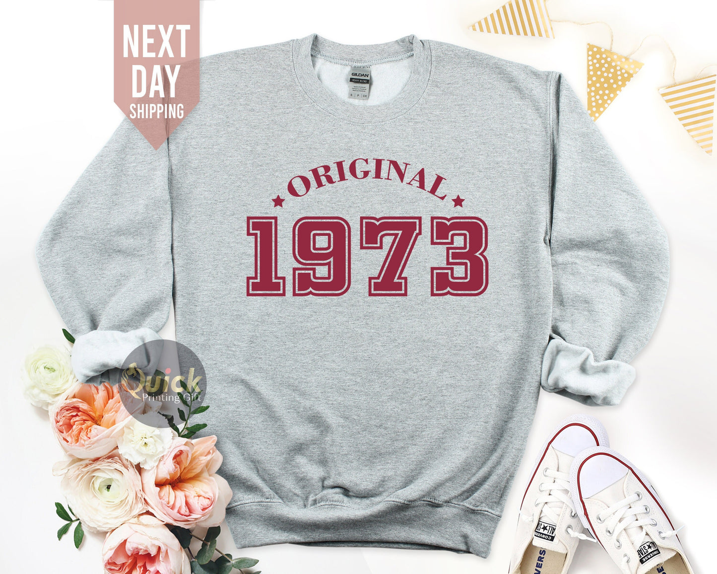 Vintage Birthday 1973 Sweatshirt for Women Men, 50th Birthday Jumper, 50th Birthday Gift for Women, Christmas Gift for Mum Dad Womens jumper