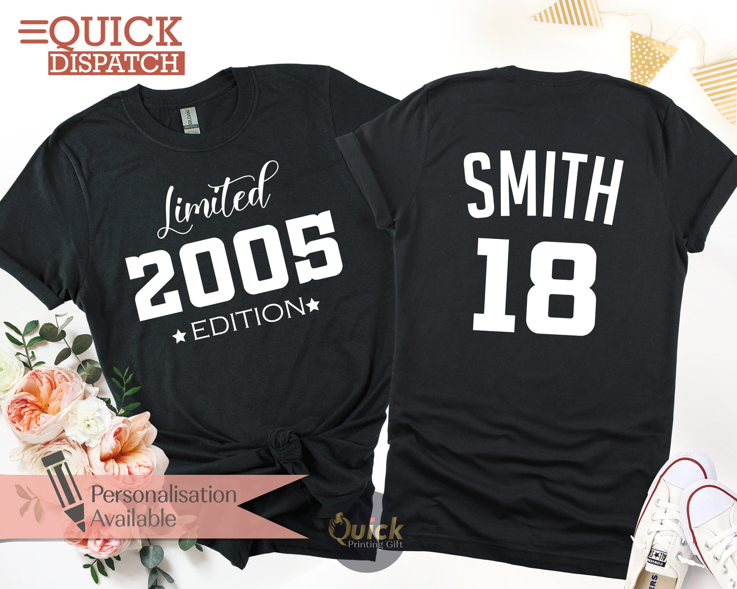 Personalised 18th Birthday Tshirt, 2005 Edition 18th Gift boys girl, Funny 18th Birthday Shirt, teenage birthday gift, eighteen birthday Top