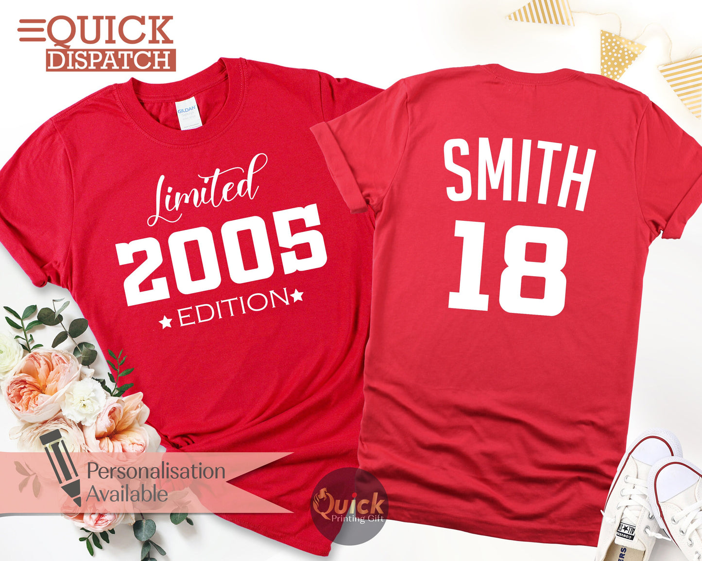 Personalised 18th Birthday Tshirt, 2005 Edition 18th Gift boys girl, Funny 18th Birthday Shirt, teenage birthday gift, eighteen birthday Top
