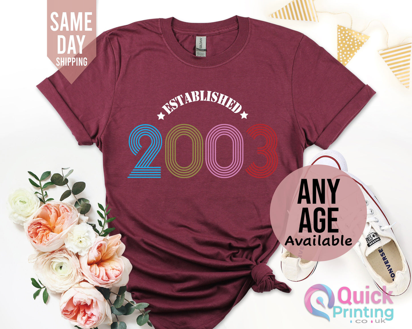 21st Birthday Gift for her, 21st Birthday Party Shirt for Girls Boys, 2003 Birthday Shirt, Birthday Gift 2023, Vingate 2003 Shirt, Birthday